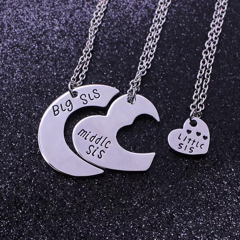 Three Besties "Big, Middle, Little Sis" Moon and Heart