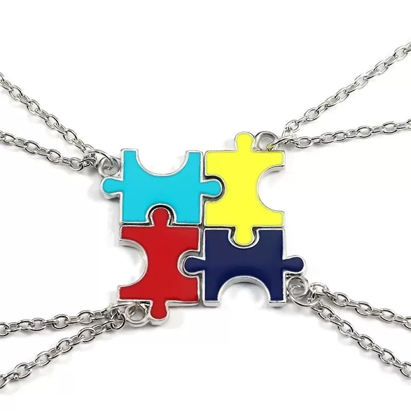 Four Besties Colorful Puzzle 4-Piece Set