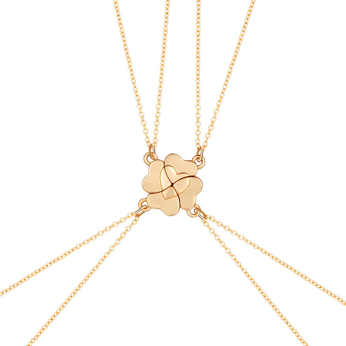 Four Besties Four-Leaf Clover BFF Necklace