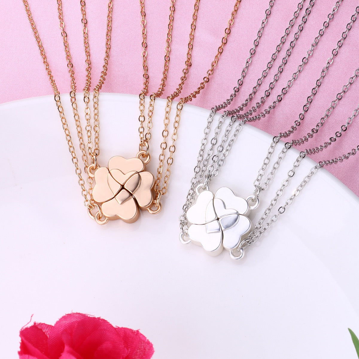Four Besties Four-Leaf Clover BFF Necklace