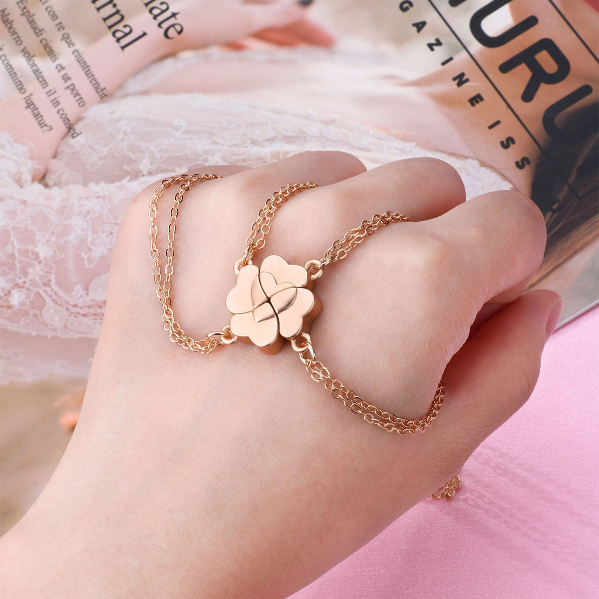 Four Besties Four-Leaf Clover BFF Necklace
