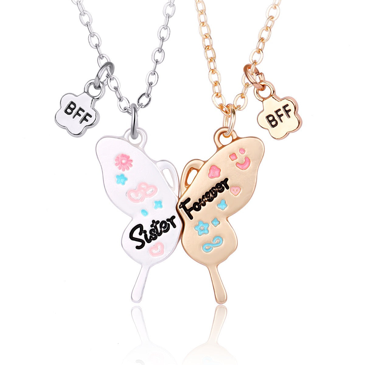 Cute 2 Besties Necklace Set