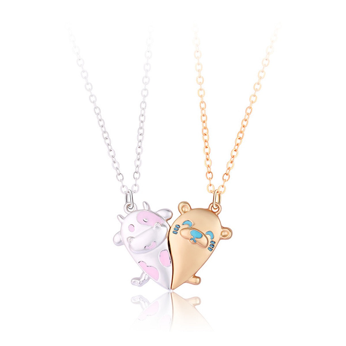 Cute 2 Besties Necklace Set