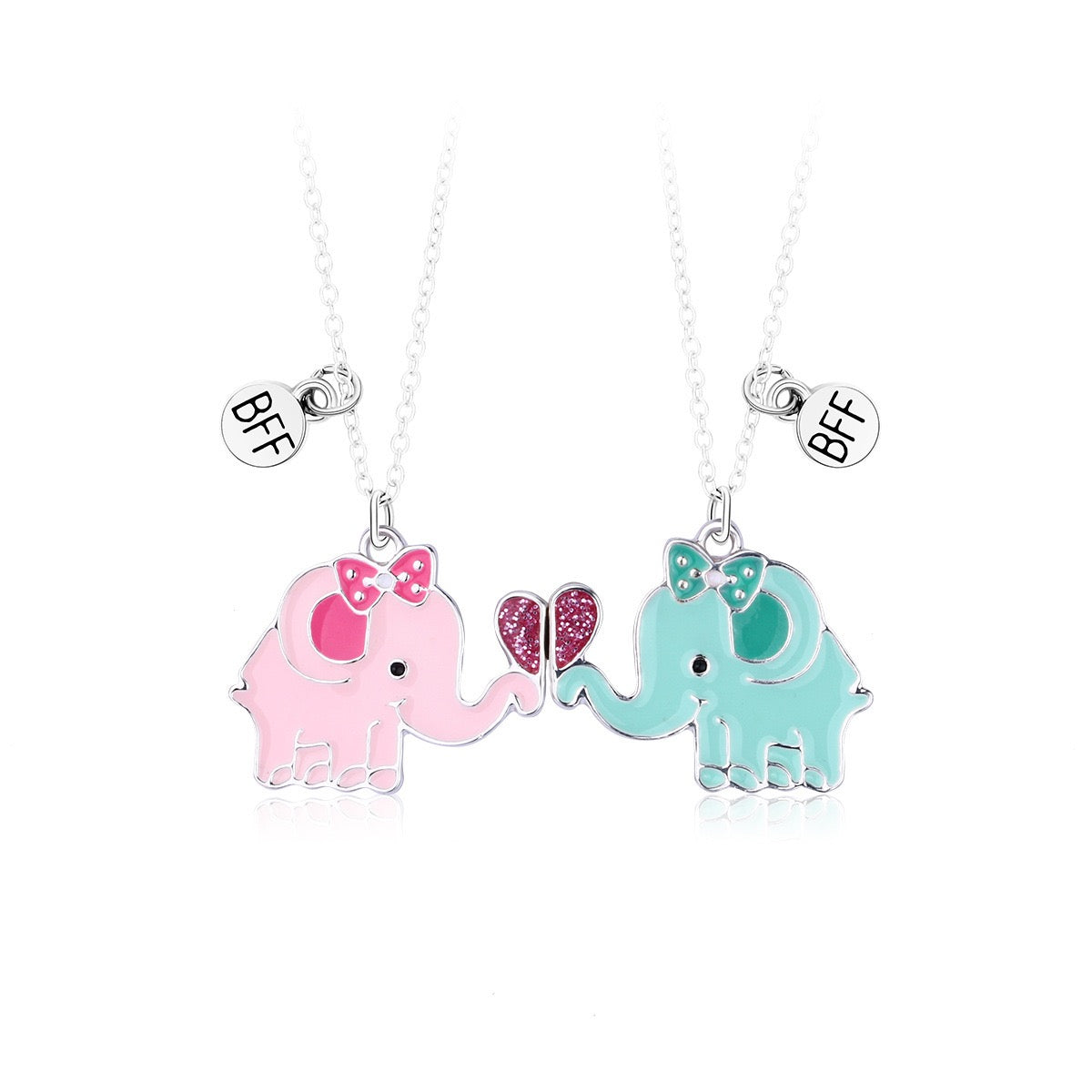 Two Besties Elephant BFF Necklace